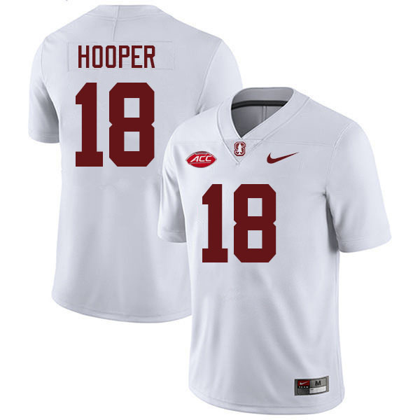 Austin Hooper Stanford Jersey,Stanford Cardinal #18 Austin Hooper Football Jersey Stitched-White